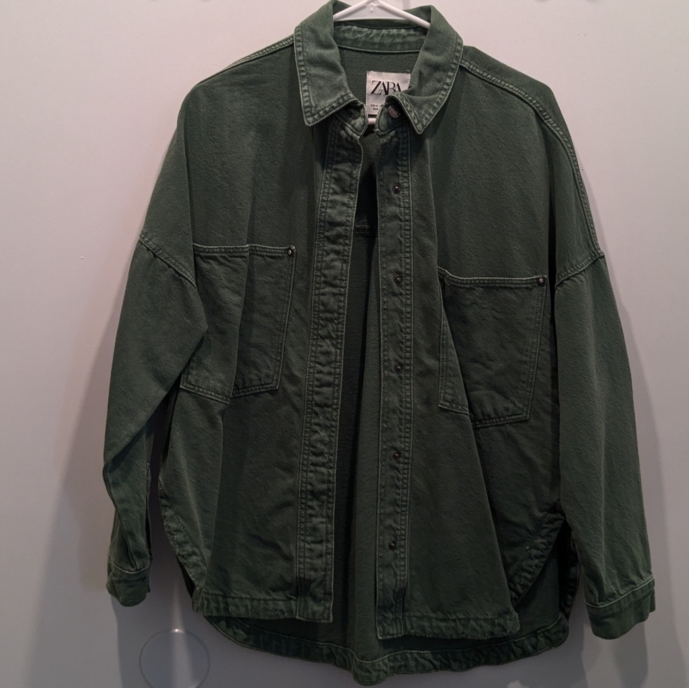 Zara denim shacket